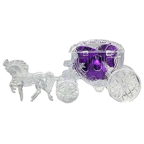 Brussels 08 - 1 boîte à dragées en forme de carrosse - Pour mariage, fête prénatale, anniversaire - Transparent
