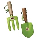 Little Pals Kids Garden Trowel and Fork Set. Green