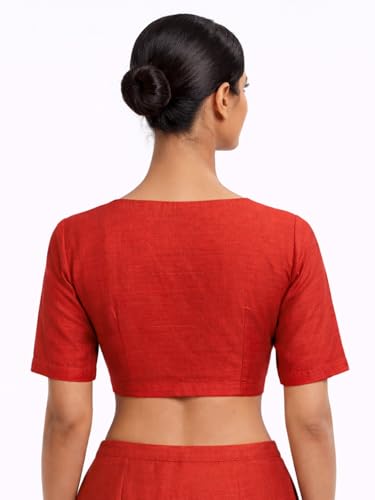 Image of Thevasa Women's Dupion Raw Silk Divine Depth Blouse