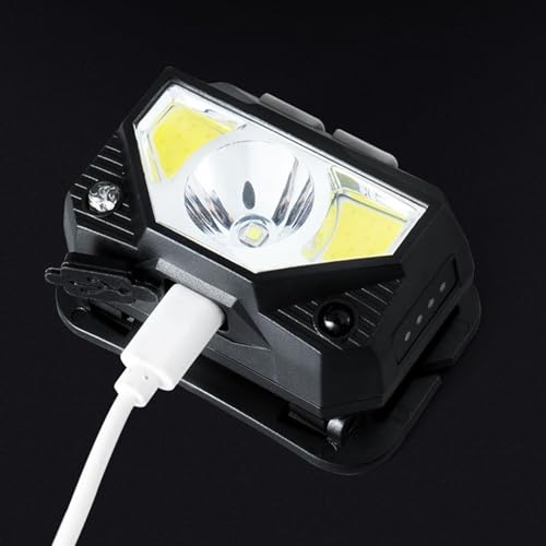 Lampe frontale interrupteur à capteur rechargeable contre le manque de visibilité - 4