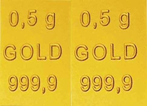 Gold zum Sammeln oder Verschenken - Goldbarren 2x0,5g Feingold 999.9 + Echtheitszertifikat und Geschenkverpackung