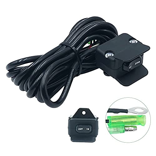 12V Winch Rocker Thumb Switch Control Line With Mounting Handlebar For Atv Utv Handlebar Control Line Kit #TOP2