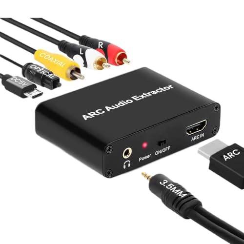 Extractor de audio HDMI ARC para escuchar la televisión con auriculares de 3.5 mm 5