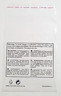Poly bags 6.5x9 Self-Adhesive Suffocation warning in 7 languages 38 mic (1.5mil) (6.5 x 9 (200))
