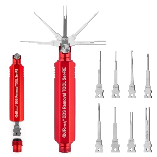 Image of JRready ST5354 Pin Removal Tool Automotive Terminal Removal Tool Kit - for TE Micro Timer, JPT, MQS, MCON 1.2, Sumitomo, Yazaki Kaizen 0.64, Bosch Ignition Coil Connector, 8Pcs Replacement Tips