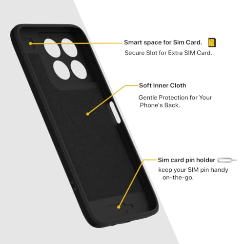 Image of Pikkme Back Cover for Motorola Moto G37 5G Soft Matte Silicone Mag-Safe Design (Mag-Safe Not Support) Camera Protection | Slim Fit Bumper Cover (Black)