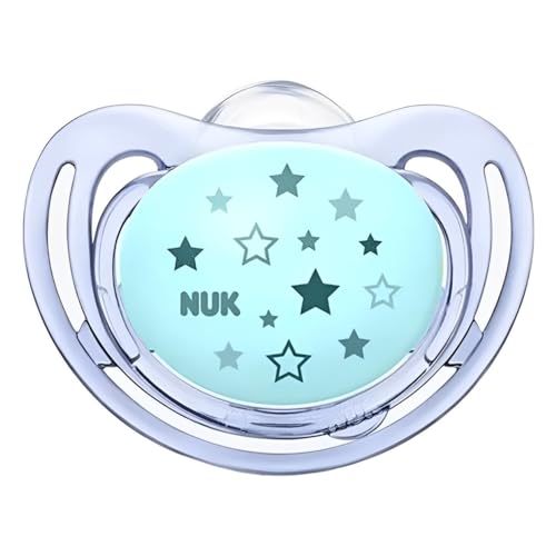 NUK Kit Com 2 Chupetas Dia E Noite Silicone Boy S2 - Azul/Verde Tam 2 (6-18 Meses)
