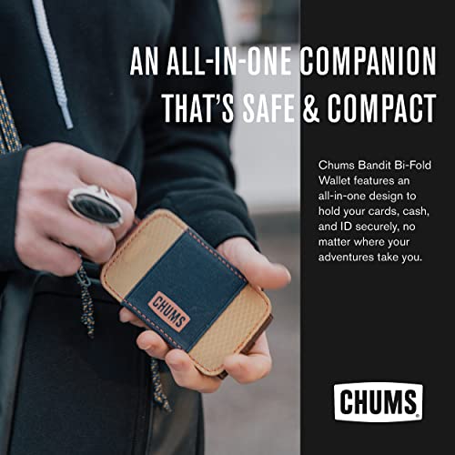 Chums Bandit unisex-adult Bi-Fold Polyester Wallet – Slim Reversible Card, ID and Money Holder (Orange/Tan/Navy), magenetic - Image 3