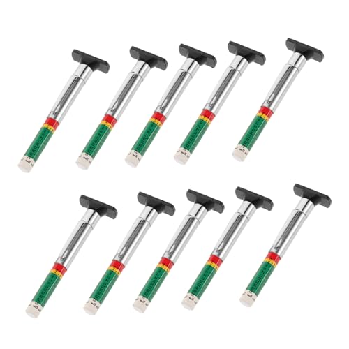 HEALLILY 10pcs Tire Tread Depth Gauge Accurate Measurement Tool for Tire Depth Pen and Thickness Measuring Ruler