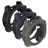 SplenSun Compatible Silicone Protective Cover Cases Anti-Scratch Bezel Protector Replacement for Garmin Instinct ,Instinct Solar GPS Smartwatch(Black&Navy&Grey)
