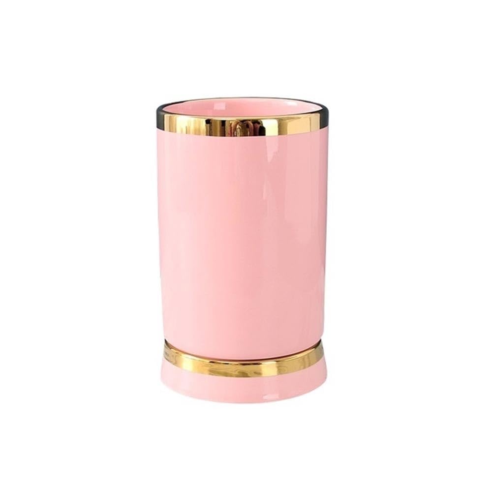 Utensilienhalter küche Utensilienhalter aus Keramik, Löffel- und Essstäbchenhalter, Abtropfgestell mit Abtropfschale Utensilientöpfe(Pink)