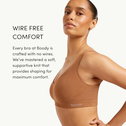 Image of Boody -Seamfree Crop Bra -Seamless Bralette -No Padding, Clips, Fastenings, Wires -Bamboo Viscose -Low-Medium Support Pull-On