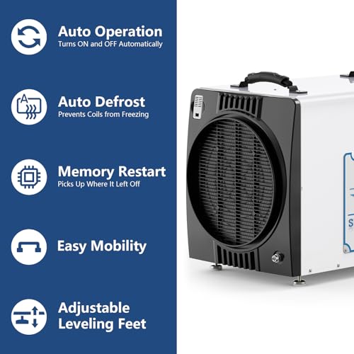 Image of ALORAIR 198 Pints Duct-able Version Crawlspace Dehumidifier with Pump