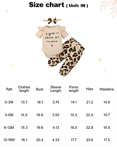 Image of DISAUR Toddler Girl Clothes Cute Leopard Ruffle Sweater Infant Girl Clothes Outfits Long Sleeve Tops Pants Set