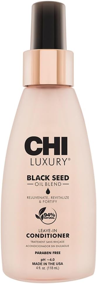 Luxury Black Seed Oil Leave-In Conditioner, Moisturizing Treatment To Strengthen Hair, Thermal Protectant, Sulfate, Paraben & Gluten-Free, 4 Oz