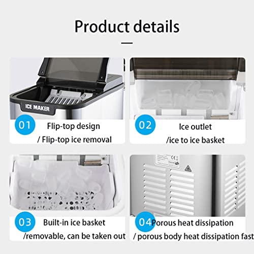 Máquina compacta para hacer cubitos de hielo portátil miniatura 3