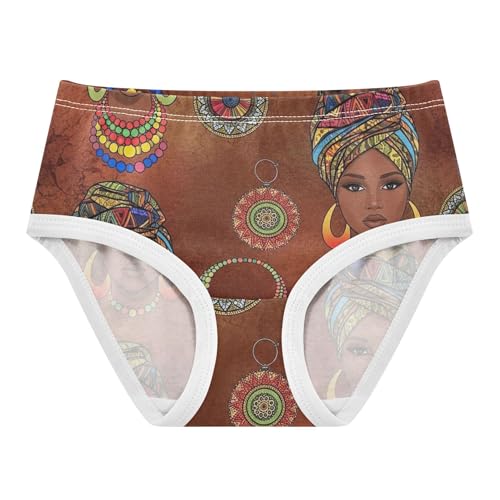 Vibrant African Headwraps Prints Toddler Girls Underwear 2t Cotton Panties for Girl Florals Briefs Underpants