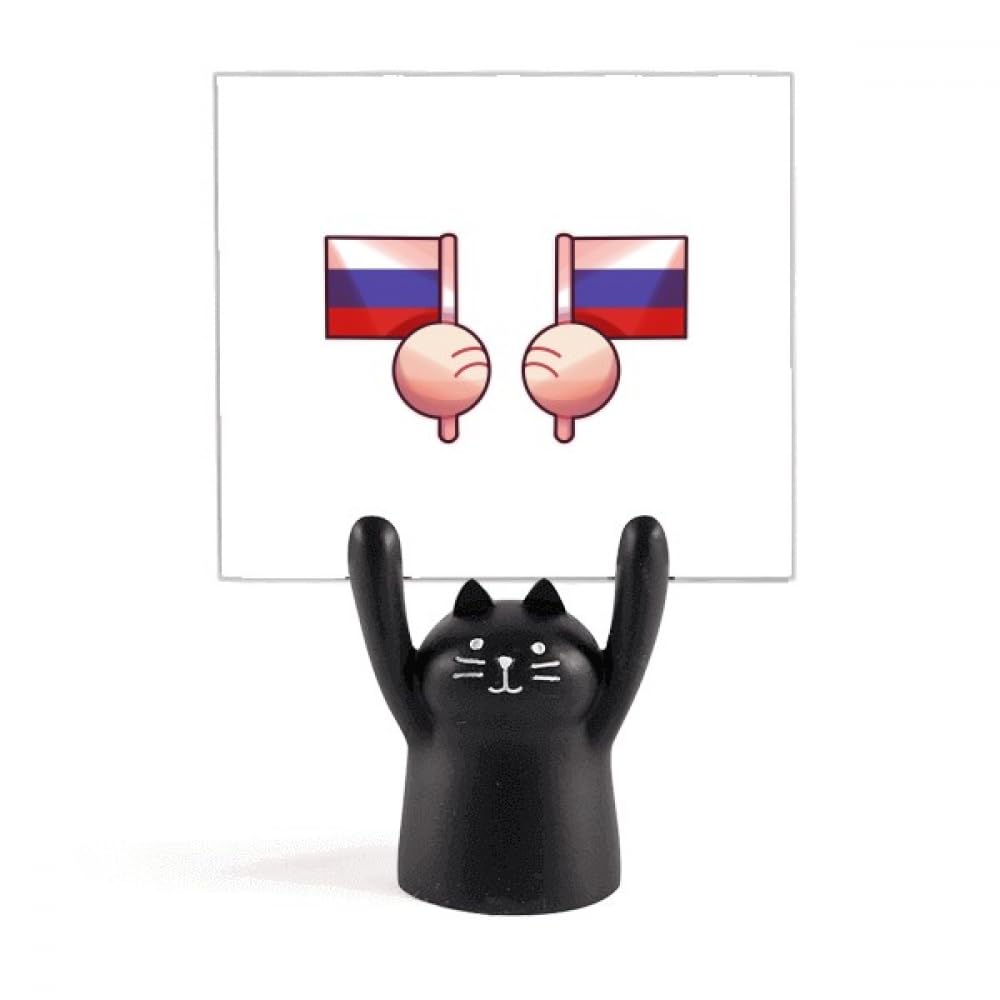 Porte-mémo drapeau de la Russie dessin animé noir pince notes et décoration de table