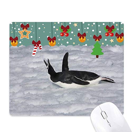 Tapis de souris pingouin de l'Antarctique noir en caoutchouc pour le télétravail