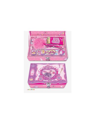 Pecoware Princess Rose Slippers Trinket Box with Accessories & Lock