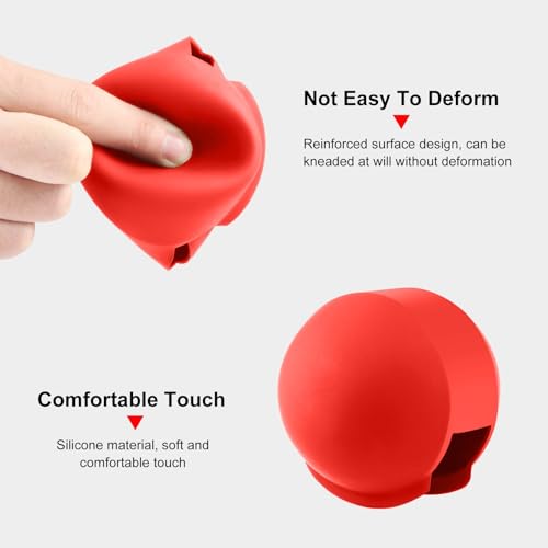 Housse en silicone pour Insta360 X3 PULUZ capuchon d'objectif rouge - 2