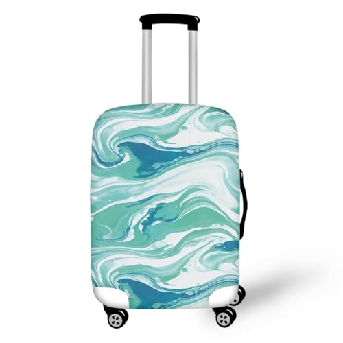 Housse de valise élastique S vert et blanc | Protection bagage lavable
