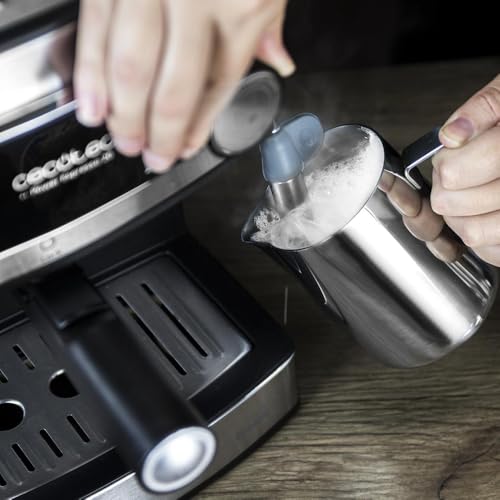 Miniatura 6 de Cecotec Cafetera Express Manual Power Espresso 20. 850 W, Presión 20 Bares, Depósito De 1,6l, Brazo Doble Salida, Vaporizador, Superficie Calientatazas, Acabados En Acero Inoxidable