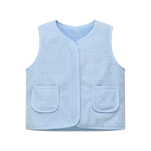 Toddler Boys Girls Sleeveless Jacket Vest Full Zipper Fleece Waistcoat Little Kids Fall Winter Warm Outerwear