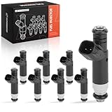 A-Premium Set of 8 Fuel Injectors Compatible with Ford F-150/E-150 2004-2008, E-250 2005-2008, Explorer E-150 Club Wagon 2004-2005 & Mercury Mountaineer 2004-2005, V8 4.6L, Replace# 4L3Z9F593BA