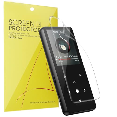 Lamshaw 6 Piezas Protector de Pantalla para LIUWID Reproductor MP3-1,5Pulgadas,Vidrio Templado HD [9H Dureza],Resistente a Arañazos,Transparente,Fácil Instalación Sin Burbujas (TPU-6Piezas)