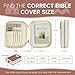 Bible Cover Bible Book Cover Bible Case for Women Canvas Carrying Case Book Protector Quilted Vegan Leather Bible Covers Study Supplies Accessories Christian Gift (Brown, One Size)