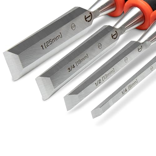 Crescent - Conjunto de cinzel de madeira, 4 peças, 1/4