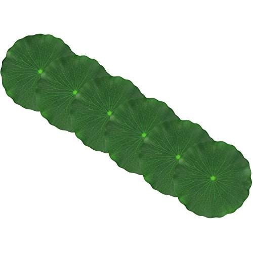 Lightingsky Artificial Floating Foam Lotus Leaves Artificial Foliage Pond Decor (30cm, Pack of 6)