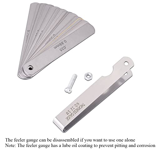 image for ZUZUAN 1 Pack Feeler Gauge with 32-Blade and 1 Pack Offset Feeler Gaug