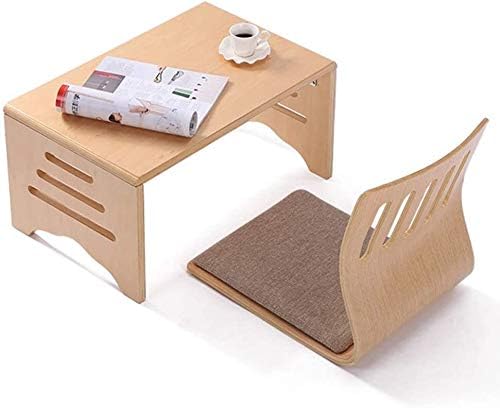 Mesa dobrável Sofá Mesa Cama Mesa Computador Mesa de centro de madeira maciça Mesa de cama dobrável Tatami Mesa de centro (Cor: Faia Cor, Tamanho: 80cm)