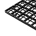 ALEGI 24 Pcs Aquarium Fish Tank Divider Plastic Egg Crate Aquarium Filter Bottom Tray Grid Isolation Board Partition Net Pane Separator (S 24pcs Black)