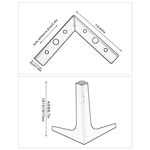 Patas de gabinete de 10 cm en hierro inclinado para renovar muebles de TV y mesitas de noche 3