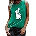 Happy Easter Ostern Weste Damen Osterhasen Druck Tanktops Basic Shirt Tshirt Ärmellose Rundhals Sommertops Bequeme Tunika Bluse Laufshirt Sportweste 2022 Lustig Festival T Shirts