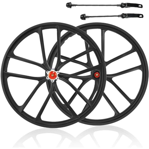 NBTRXWAFR 20 Inch MTB Wheelset, 406 Disc Brake Mountain Bike Magnesium Alloy Integrated Wheel, Cassette Hubs