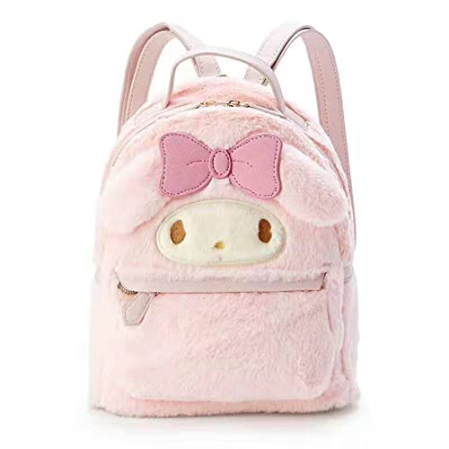 XYGZSH Cartoon Bag-My Melody Plush Bag Cute Lolita JK Plush Figure Backpack School Handbag for Women Girls Gift Backpack (pink) One Size