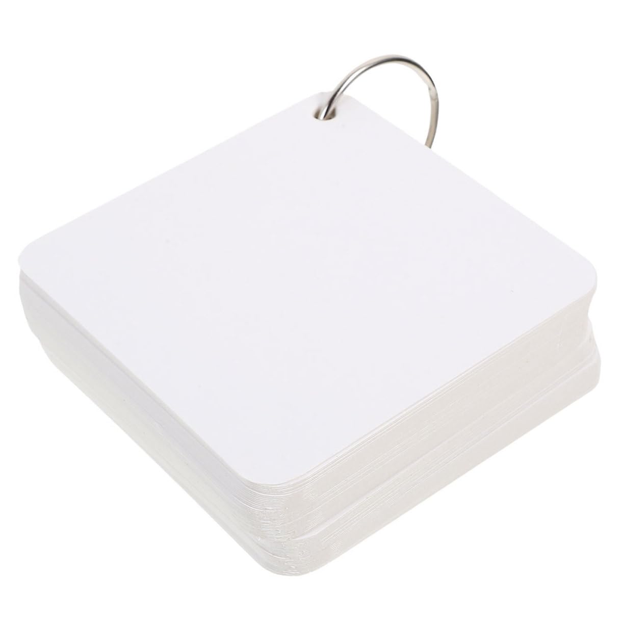 NUOBESTY 300blätter Leere Karteikarten Notizkarten mit Ring Lernkarten mit Ringen Kleine Papierkarten zum Selbermachen und Basteln