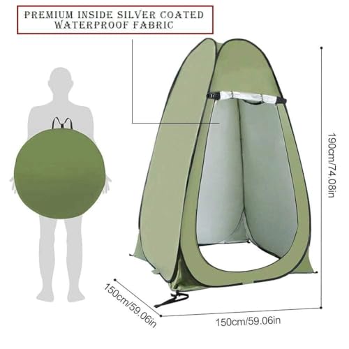 Image of Privacy and Toilet Tent | Quick 5-10 Min Easy Setup Family Tent for Camping, Picnic, Hiking & Trekking | Waterproof & Windproof Outdoor Travel with Mesh Ventilation | Multicolor (1 Person Tent)