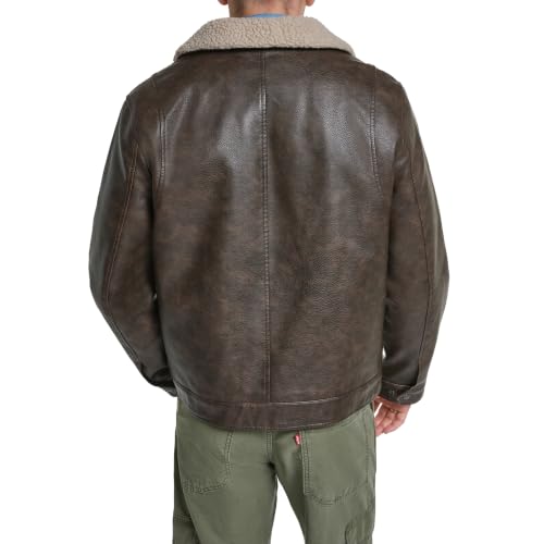 Image of Levi's Men's Faux Leather Collar Racer Jacket