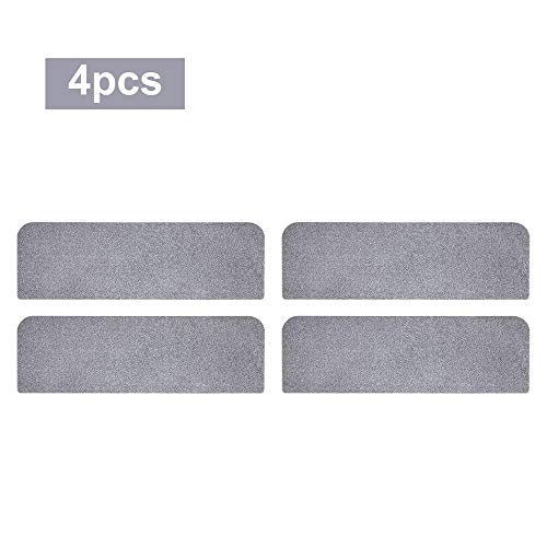 Cosy Homeer Stair Treads Non-Slip Carpet Mat 28Inx9In Indoor Stair Runners For Wooden Steps, Stair Rugs For Kids And Dogs, 100% Polyester Tpe Backing 4Pcs,Grey,Protect Floor #TOP1