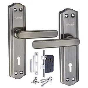 Atom Heavy Duty Mortise Door Lock for Bedroom, Living Room, Main Door, Brass Antique Finish | 3 Keys | 6 Lever Double Stage Lockset for House Hotel Office(606KY)