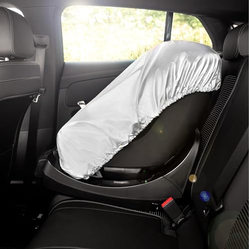 Miniatura 10 de Zamboo Funda Antitérmica Silla Coche Bebé - Protector Térmico Apto Para Portabebés Sillas A Contramarcha Y Asientos Infantiles De Grupo 0 1 2 3 - Con Bolsa Incluida - Plateado