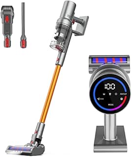 AIRBOT Cordless Vacuum Cleaner, Stick Vacuum with 27Kpa Powerful Suction, 250W Brushless Motor, Up to 45mins Runtime, LED Display, Lightweight Handheld Vacuum for Hard Floor Carpet (Hypersonics Pro)