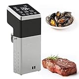 ORIDLECTAL Immersion Tauchzikulator, Sous Vide Garer mit präzisem Touchscreen & Timer. 1600 W Schnellaufheizung, IPX7 wasserdicht. Für ambitionierte Hobbyköche und Profis, ideal für Fisch und Gemüse