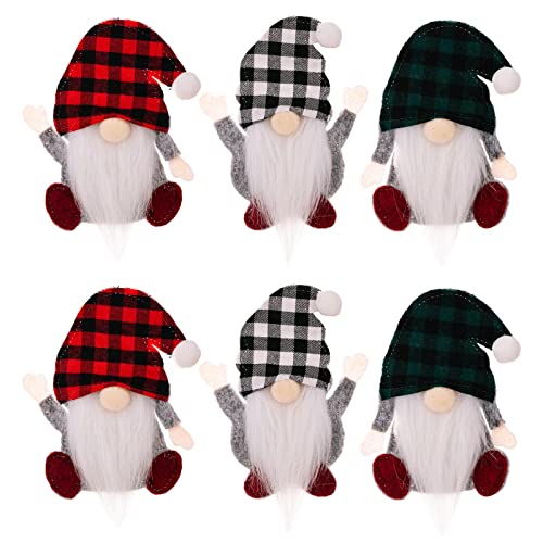 Guaber Lot de 3 ou 6 décorations de Noël pour la cuisine, la vaisselle, le sac de fête, l'ornement pour la maison, la table de Noël