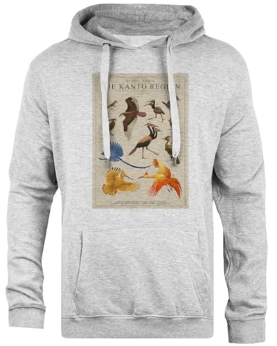 Tambootee Birds of Kanto Sudadera con Capucha Unisex Gris Jersey De Corte Sencillo